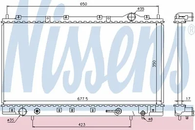 Радиатор, охлаждение двигателя NISSENS купить