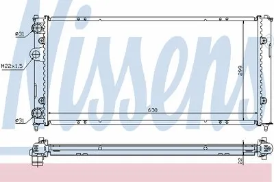 Радиатор, охлаждение двигателя NISSENS купить