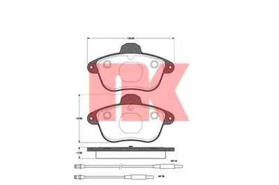 Комплект тормозных колодок, дисковый тормоз NK купить