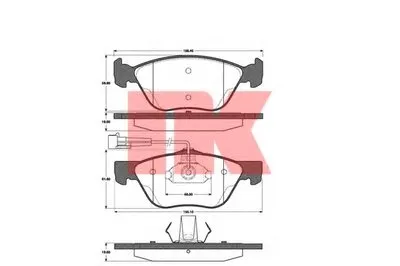 Комплект тормозных колодок, дисковый тормоз NK купить