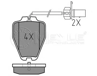 Комплект тормозных колодок, дисковый тормоз MEYLE купить