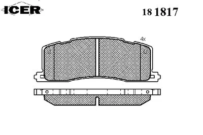 Комплект тормозных колодок, дисковый тормоз ICER купить