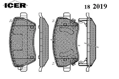 Комплект тормозных колодок, дисковый тормоз ICER купить