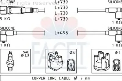 Комплект проводов зажигания FACET купить