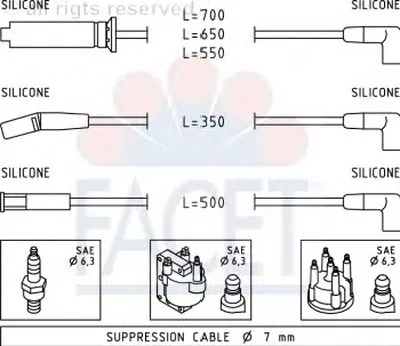 Комплект проводов зажигания FACET купить