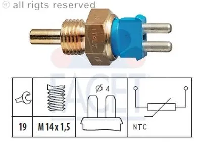 Датчик, температура охлаждающей жидкости; Датчик, температура охлаждающей жидкости; Датчик, температура охлаждающей жидкости FACET купить