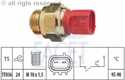Термовыключатель, вентилятор радиатора FACET купить