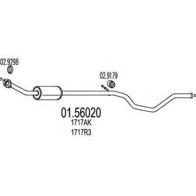 Средний глушитель выхлопных газов MTS купить