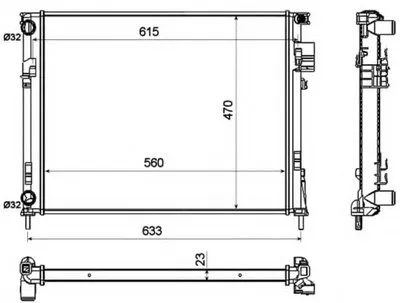 Радиатор, охлаждение двигателя NRF купить