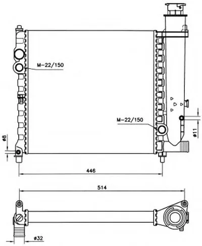 Радиатор, охлаждение двигателя NRF купить