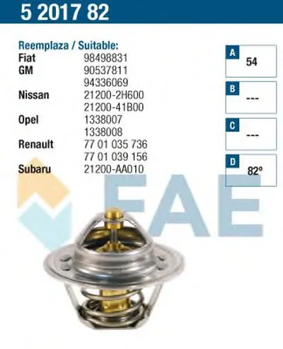 Термостат, охлаждающая жидкость FAE купить