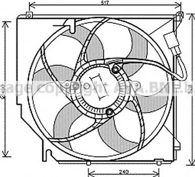 Вентилятор, охлаждение двигателя AVA QUALITY COOLING купить