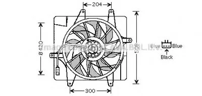 Вентилятор, охлаждение двигателя AVA QUALITY COOLING купить