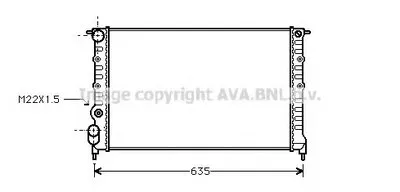 Радиатор, охлаждение двигателя AVA QUALITY COOLING купить
