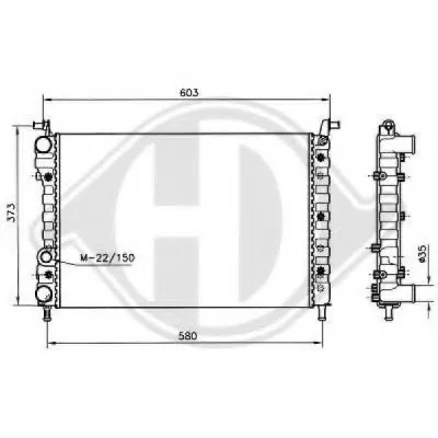 Радиатор, охлаждение двигателя DIEDERICHS купить
