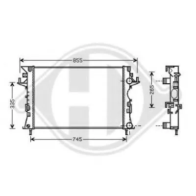 Радиатор, охлаждение двигателя DIEDERICHS купить