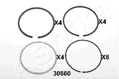 Поршневое кольцо ASHIKA купить