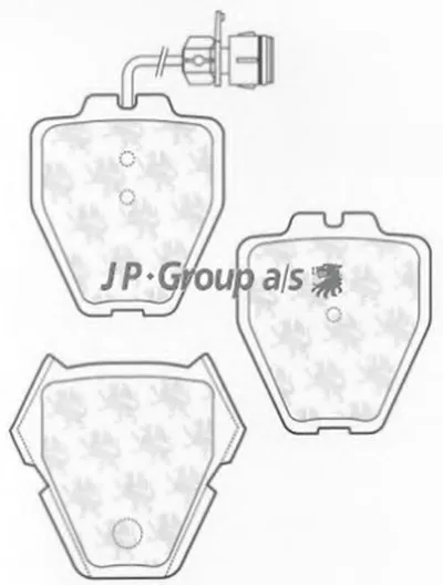 Комплект тормозных колодок, дисковый тормоз QH JP GROUP купить