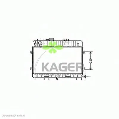 Радиатор, охлаждение двигателя KAGER купить