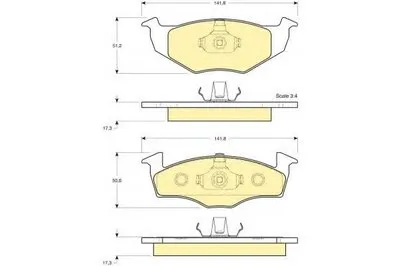 Комплект тормозных колодок, дисковый тормоз GIRLING купить