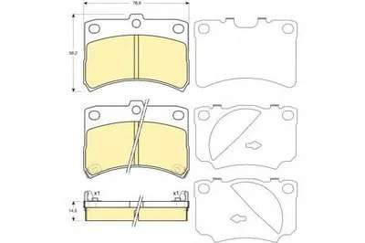 Комплект тормозных колодок, дисковый тормоз GIRLING купить