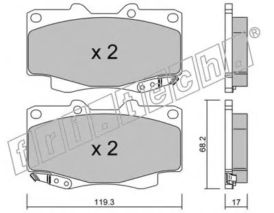 Комплект тормозных колодок, дисковый тормоз fri.tech. купить