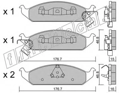 Комплект тормозных колодок, дисковый тормоз fri.tech. купить