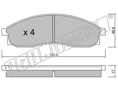 Комплект тормозных колодок, дисковый тормоз fri.tech. купить