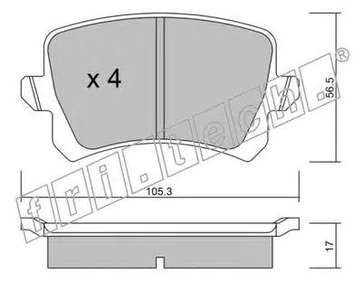 Комплект тормозных колодок, дисковый тормоз fri.tech. купить