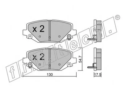Комплект тормозных колодок, дисковый тормоз fri.tech. купить