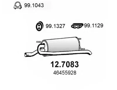 Глушитель выхлопных газов конечный ASSO купить