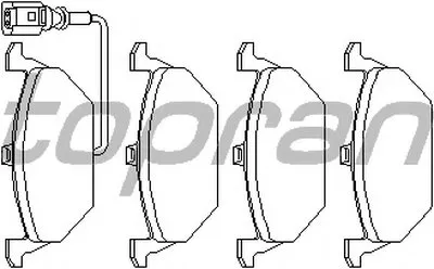 Комплект тормозных колодок, дисковый тормоз TOPRAN купить
