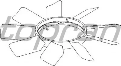 Крыльчатка вентилятора, охлаждение двигателя TOPRAN купить