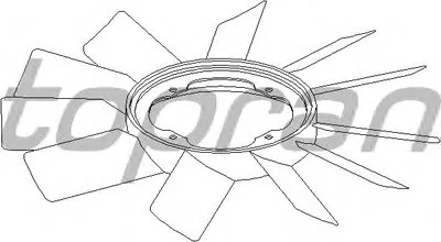 Крыльчатка вентилятора, охлаждение двигателя TOPRAN купить