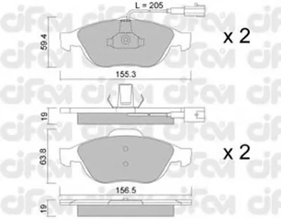 Комплект тормозных колодок, дисковый тормоз CIFAM купить
