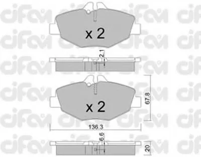 Комплект тормозных колодок, дисковый тормоз CIFAM купить