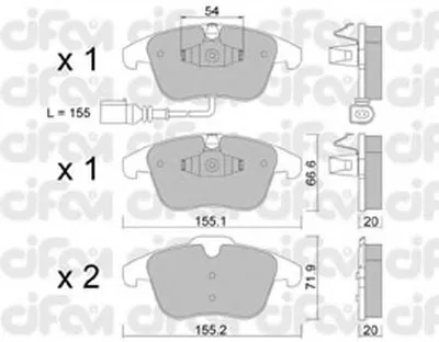 Комплект тормозных колодок, дисковый тормоз CIFAM купить