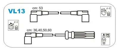 Комплект проводов зажигания JANMOR купить