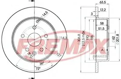 Тормозной диск Premium Carbon + FREMAX купить