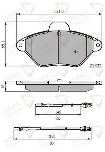 Комплект тормозных колодок, дисковый тормоз ANL Braking COMLINE купить