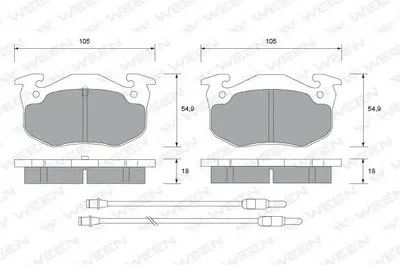 Комплект тормозных колодок, дисковый тормоз WEEN купить