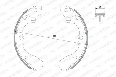 Комплект тормозных колодок WEEN купить