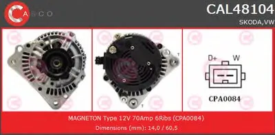 Генератор GENUINE SERIES CASCO купить