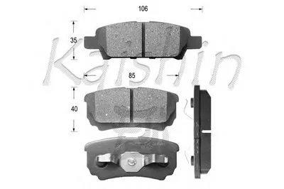 Комплект тормозных колодок, дисковый тормоз KAISHIN купить