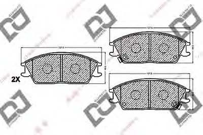 Комплект тормозных колодок, дисковый тормоз DJ PARTS купить
