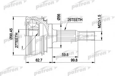 Шарнирный комплект, приводной вал PATRON купить