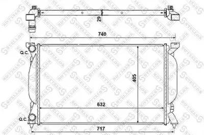 Радиатор, охлаждение двигателя STELLOX купить