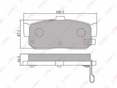Комплект тормозных колодок, дисковый тормоз LYNXauto купить