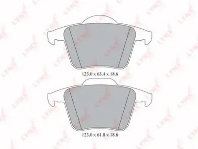 Комплект тормозных колодок, дисковый тормоз LYNXauto купить