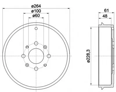 Тормозной барабан HELLA PAGID купить